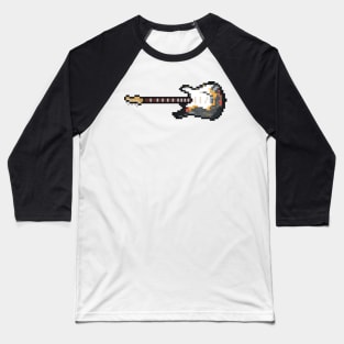 Pixel 1965 Burnt Astoria Lefty Guitar Baseball T-Shirt